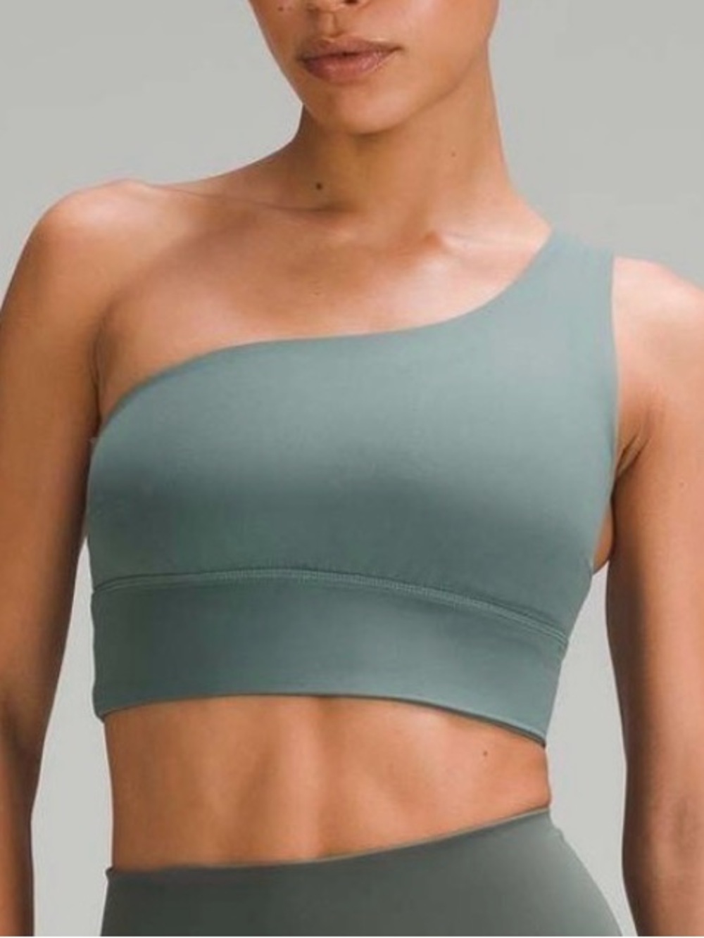 Lululemon Align Asymmetrical Bra Dark Green Size 10 gorpcore W2DPPS NEW exercise